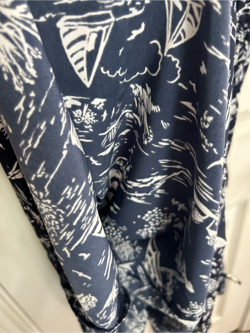 Charter Club Womens Belted A Line Dress Boat Lighthouse Nautical 10 petite - Picture 3 of 6